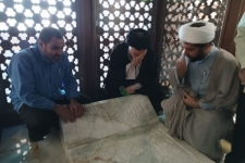 غبارروبی مرقد مطهر حضرت احمدابن اسحاق (ره) همزمان با دهه‌کرامت و روز تحلیل از بقاع متبرکه