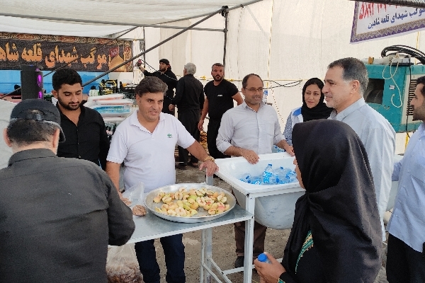 خدمات رسانی مواکب برگشت  به زائران اربعین حسینی در سرپل ذهاب