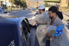 بر پایی ایستگاه صلواتی به مناسبت ولادت با سعادت حضرت علی در سرپل‌ذهاب