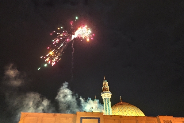 نورافشانی و طنین انداز شدن نوای الله اکبر در سرپل‌ذهاب