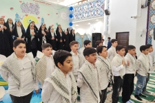 سومین تجمع کودکان و نوجوانان مهدوی در حرم احمد ابن اسحاق سرپل‌ذهاب