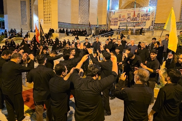 پنجم محرم؛ طنین «یا حسین(ع)» در جوار حرم مطهر احمد بن اسحاق(ره) سرپل‌ذهاب