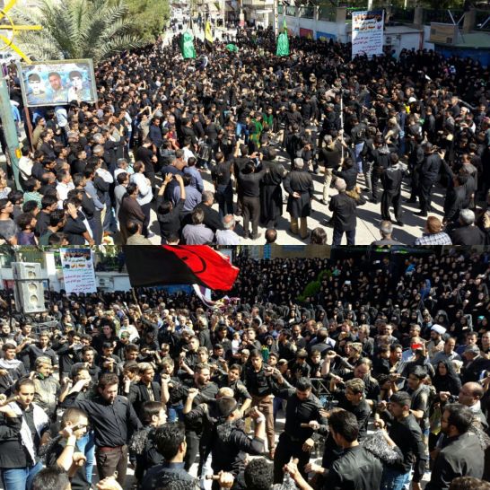 نمایش سوگ وعزای عمومی در خیابانهای شهر / وقتی لبیک یاحسین (ع) عزاداران در حرم مطهر طنین انداز می شود  