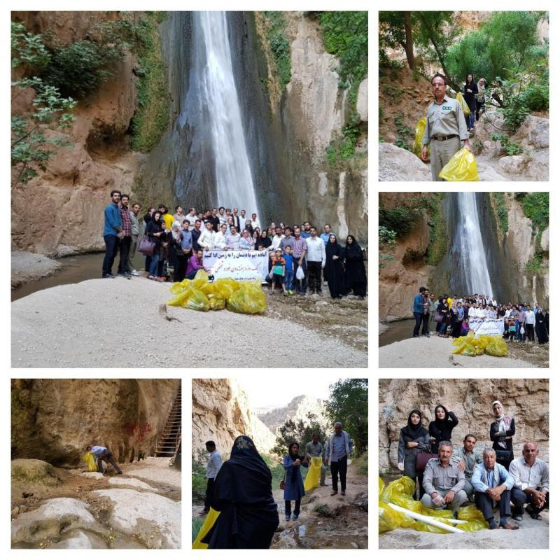 پاکسازی منطقه گردشگری آبشار پیران شهرستان
