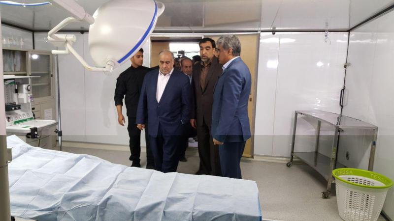  بیمارستان موقت بانگر در منطقه زلزله زده سرپلذهاب افتتاح شد