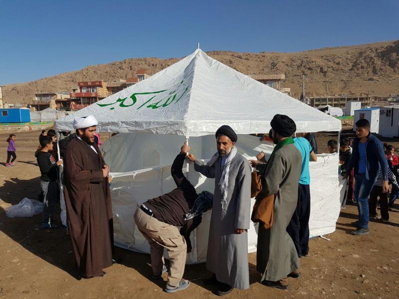برپایی 17 خیمه نماز در منطقه زلزله‌زده سرپل ذهاب