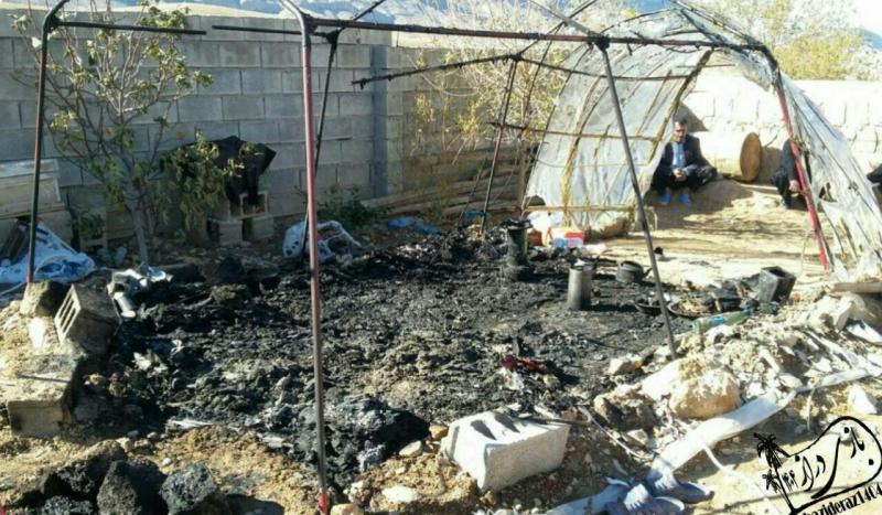 آتش سوزی در چادر زلزله زدگان سرپل ذهاب یک نفر را به کام مرگ کشاند
