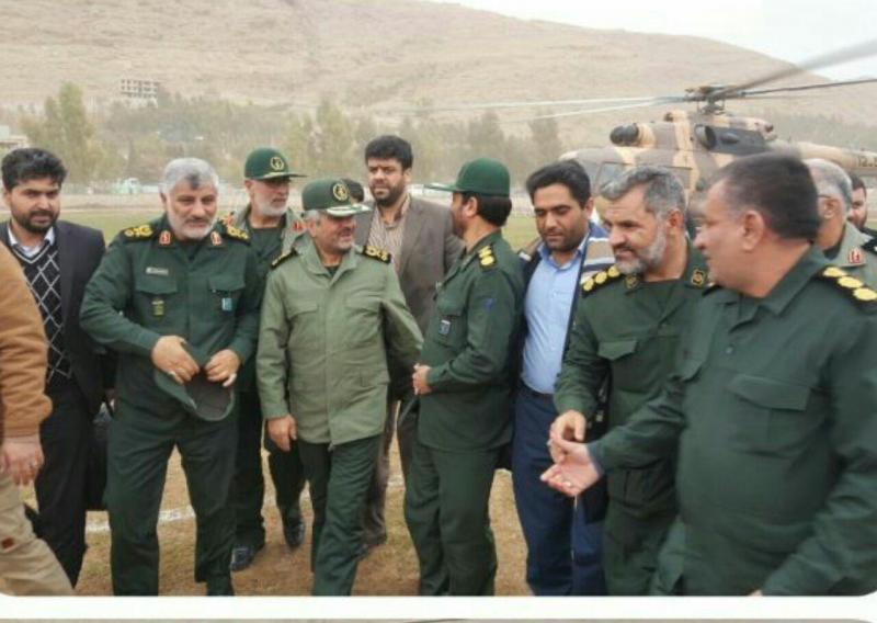 حضور فرمانده کل سپاه در مناطق زلزله زده سرپل ذهاب