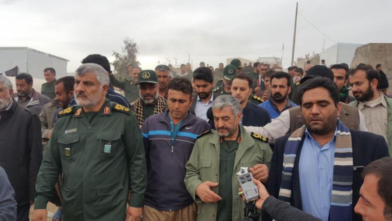 چهارمین حضور فرمانده سپاه در مناطق زلزله زده کرمانشاه