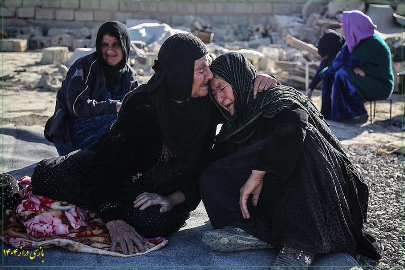 غم و انده مردم زلزله زده سرپلذهاب در فراق عزیزان
