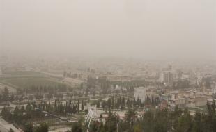  ورود گرد و غبار به آسمان سرپل ذهاب/ دید افقی به یک هزار متر رسید