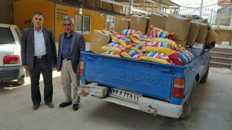 توزیع 250 بسته مواد غذایی بین مددجویان کمیته امداد سرپل ذهاب همزمان با حلول ماه مبارک رمضان