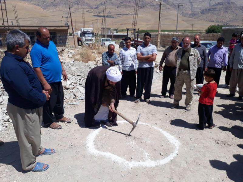 کلنگ زنی دو باب مسجد درروستاهای زلزله زده شهرستان