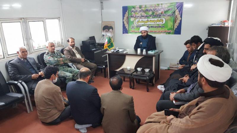 دیدارکارکنان اداره اوقاف و امور خیریه سرپل ذهاب با امام جمعه شهرستان
