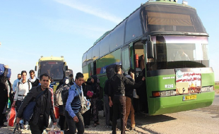 آمادگی ناوگان اتوبوسی کرمانشاه برای جابه‌جایی زوار اربعین
