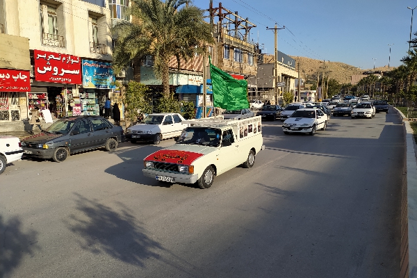 راه اندازی کاروان خودرویی به مناسبت سالگرد شهادت شهید حاج قاسم سلیمانی و یارانش در شهرستان سرپل ذهاب