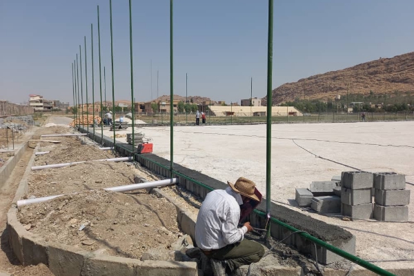 احداث زمین چمن مصنوعی 7 نفره در شهرستان سرپل ذهاب