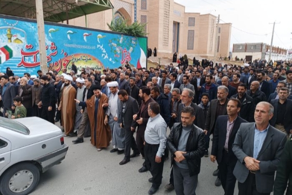 برگزاری راهپیمایی مردم سرپل ذهاب در محکومیت اقدام تروریستی گلزار شهدای کرمان