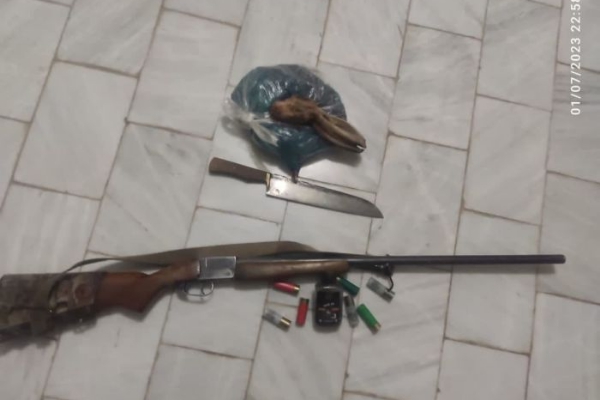 کشف و ضبط یک لاشه خرگوش ، یک قبضه اسلحه شکاری ، سلاح سرد و مقادیری فشنگ جنگی از متخلفین شکار در سرپل ذهاب