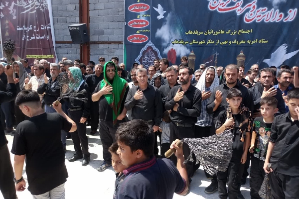 سرپل‌ذهاب در سوگ سرور و سالار شهیدان غرق در سوگ و ماتم