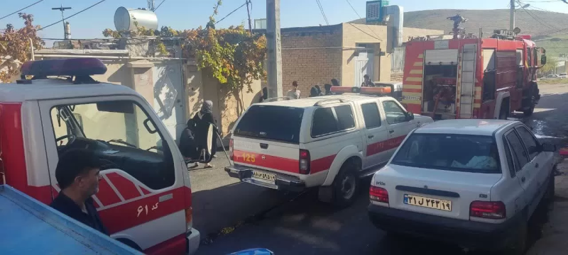 تخریب منزل و مصدومیت ۲ کرمانشاهی در آتشسوزی