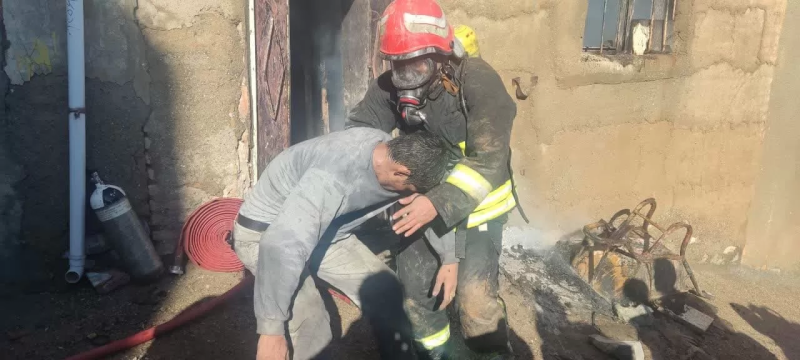 تخریب منزل و مصدومیت ۲ کرمانشاهی در آتشسوزی