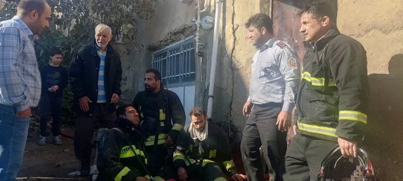 تخریب منزل و مصدومیت ۲ کرمانشاهی در آتشسوزی