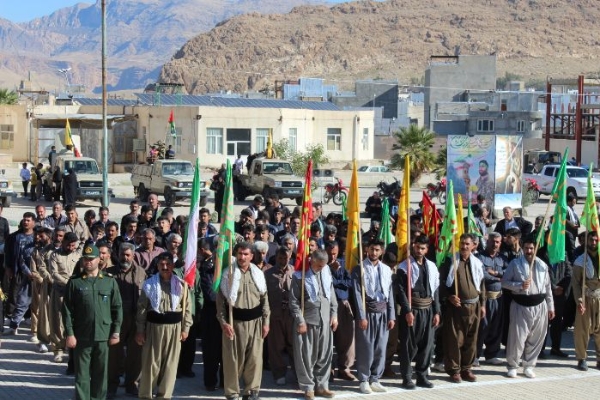 گردهمایی نمایش اقتدار بسیجیان در سرپل ذهاب برگزار شد