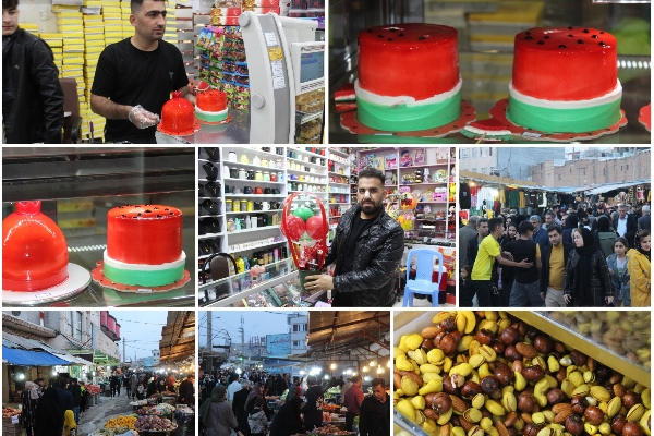بازار سرپلذهاب در آستانه شب یلدا