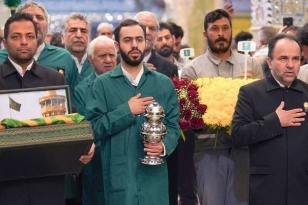 ضریح حرمین سامرا گل‌آرایی شد