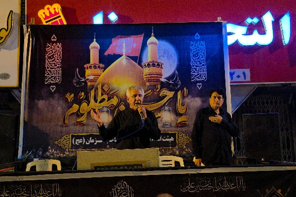 شب پنجم محرم به نام حضرت زهیر(ع)؛ نوای «لبیک یا حسین(ع)» در مسجد صاحب‌الزمان(عج) سرپل‌ذهاب طنین‌انداز شد